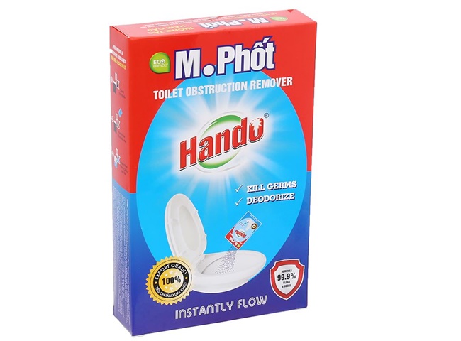 Bột thông bồn cầu cực mạnh Hando xử lý chất thải hiệu quả