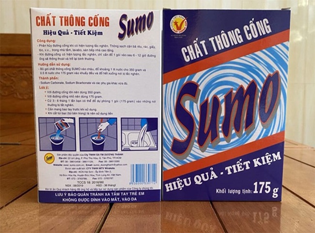 Bột th&ocirc;ng cống Sumo th&ocirc;ng bồn rửa ch&eacute;n bị tắc